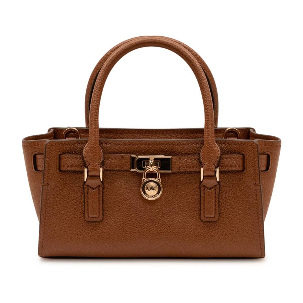 Michael Kors Hamilton Moderne Ekstra-Lille Læder Crossbody Taske - Tasker - Dame - Brun - ONE SIZE - Læder