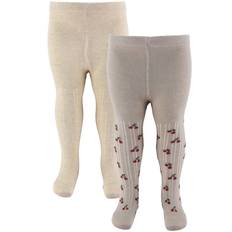 Minymo Strumpbyxor - 2-pack - Light Taupe m. Körsbär - Minymo - 116/122 - Strumpbyxor