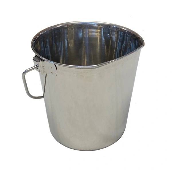 Show Tech Rostfri hink med platt baksida - 3,8 l
