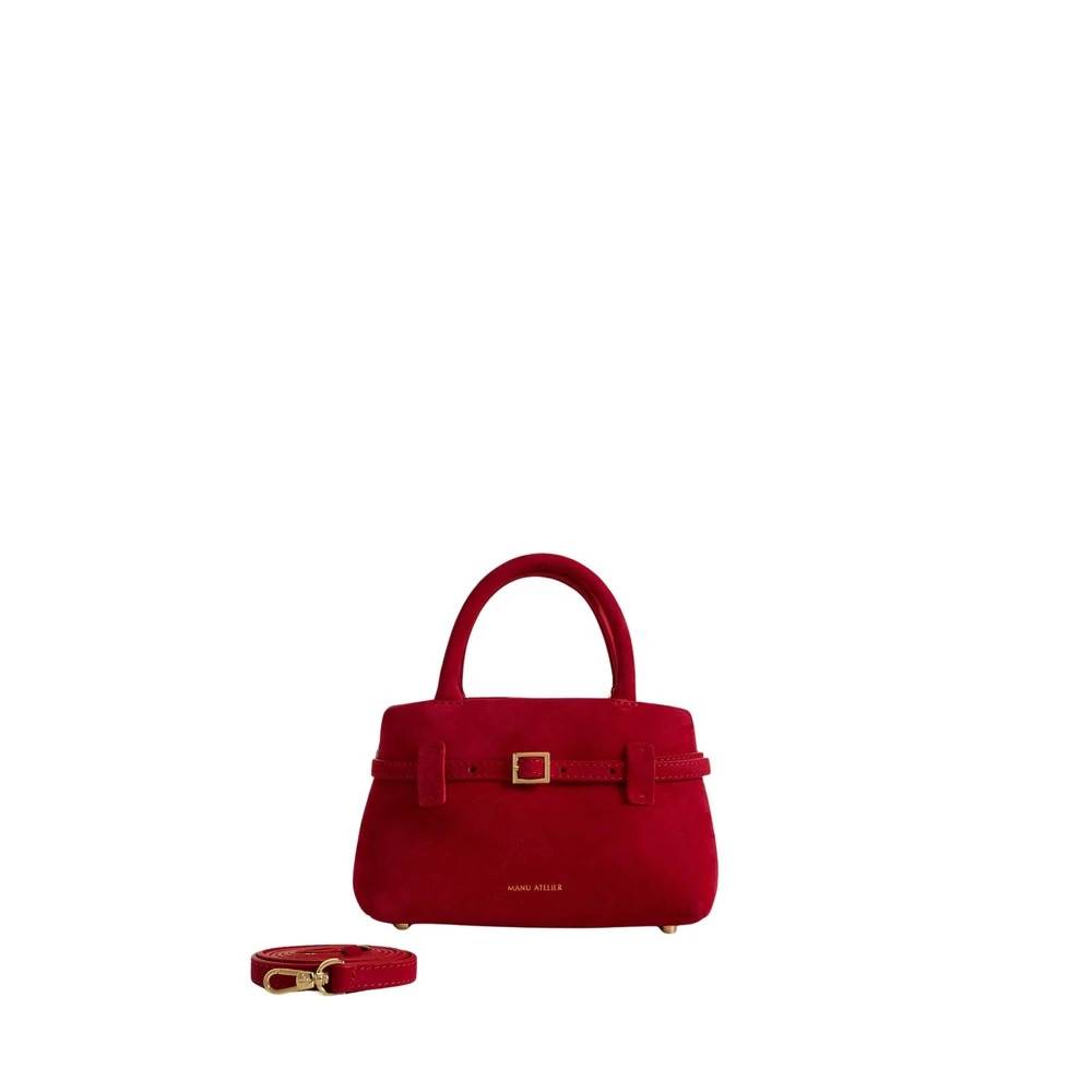 Manu Atelier, Tasker , Dame, Rød, ONE SIZE, Uld, Top Handle Taske
