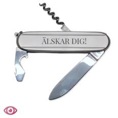 Fällkniv med graverat namn