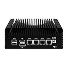 ROUAFWIT Micro Firewall Mini PC Core i3 N305 12TH Gen 8C/8T Fanless, DDR5 32GB RAM 2TB SSD Router Appliance Computer, Support Pfsense, OPNsense, 4 x 2.5Gbe i226-V, TF Slot, AES-NI