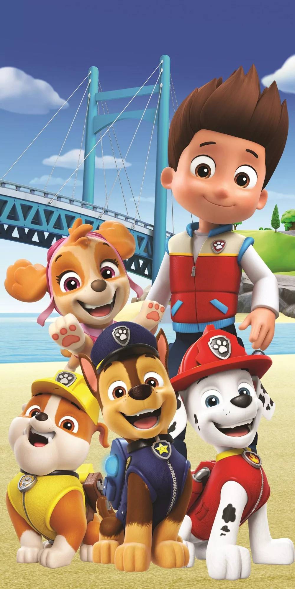 Paw Patrol Badhandduk 70x140 cm 100%Bomull