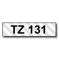 Brother TZe131 12 mm x 8 m Sort tekst / Klar tape alternativ tape (TZ131)