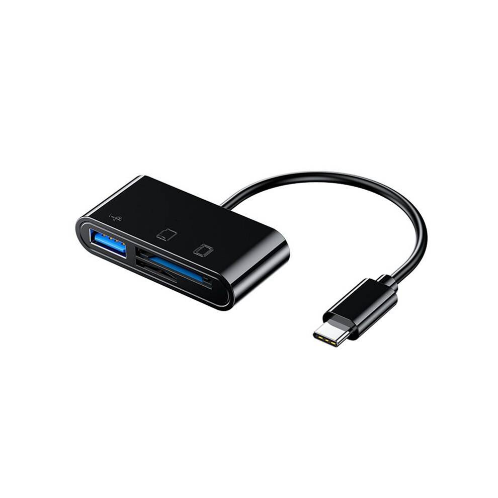 OTG Adapter Type C Plug TF/ Card Reader for OPPO POCO Cell Phone Accessories 3in1 USB C to A Connector A
