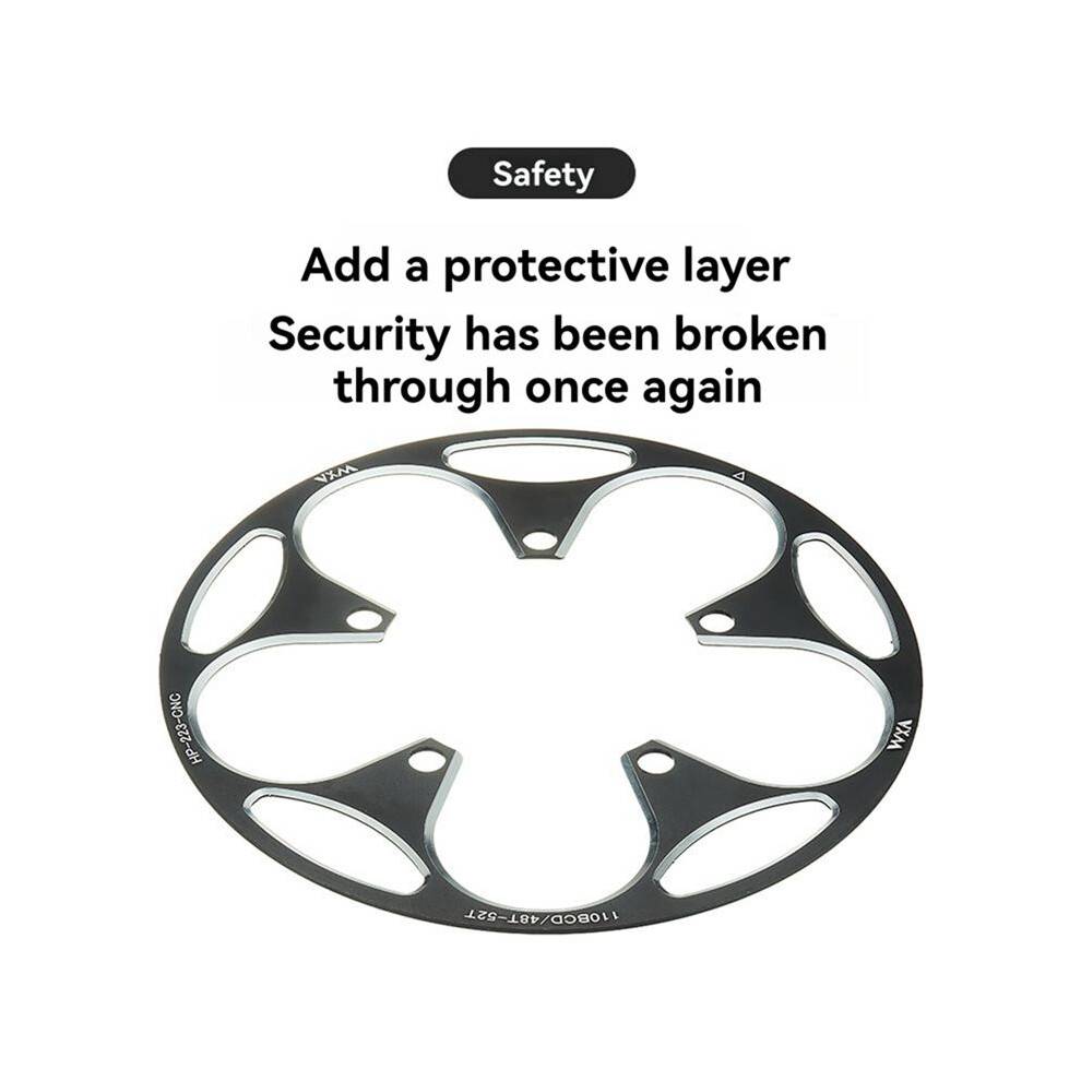 VXM Aluminum Chainring Guard 110BCD 48-52T Mountain Bike Crankset Protector CNC Machined Black