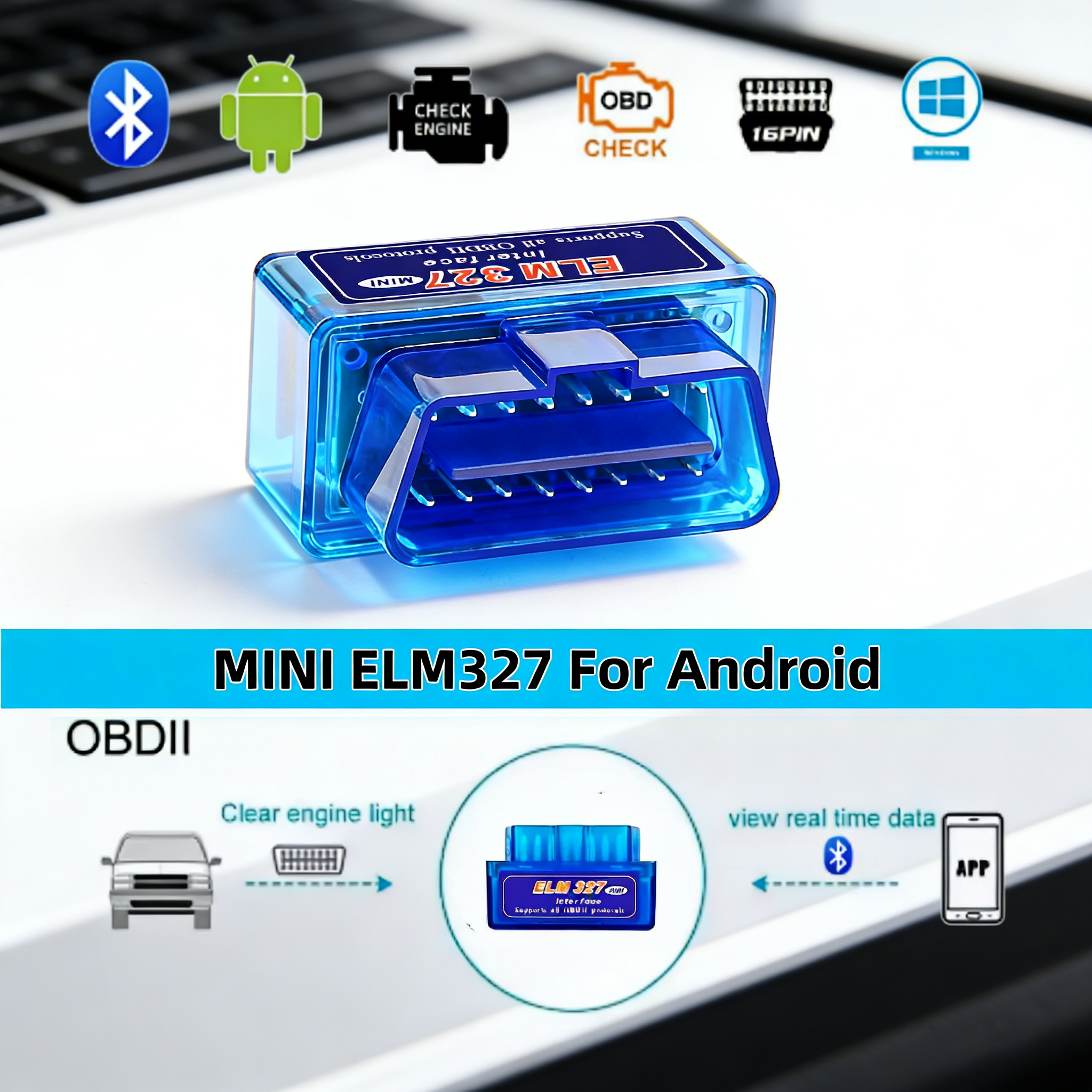 Super Mini ELM327 V2.1 OBD2 Scanner Android ELM 327 V1.5 Car Diagnostic Tool OBD II Code Reader