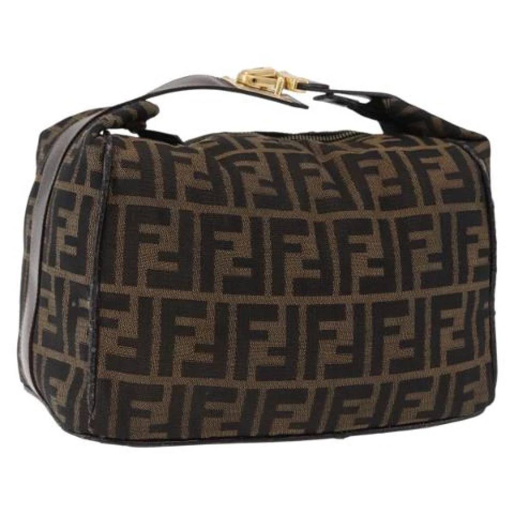 Fendi Vintage Pre-owned Zucca Canvas Håndtaske - Vintage - Dame - Brun - ONE SIZE - Uld