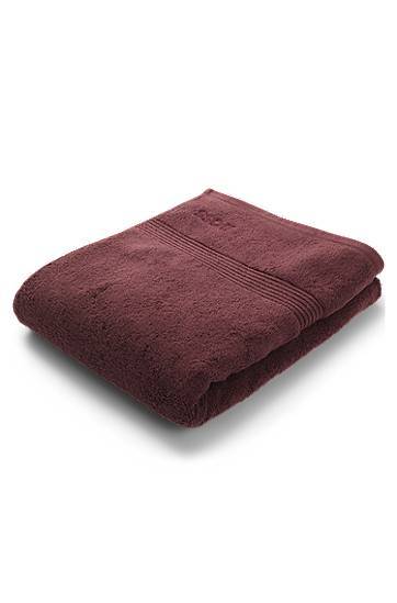 Cotton bath sheet with embroidered logo