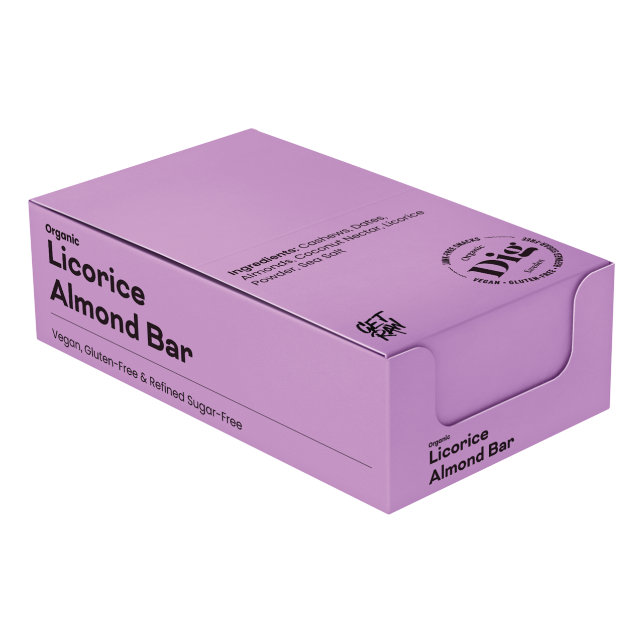 Dig Box Licorice Almond Bar 1 Låd
