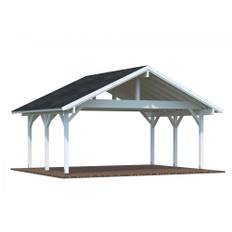 Palmako Carport Robert 20,6 M² Ingen, Grundmålad Vit