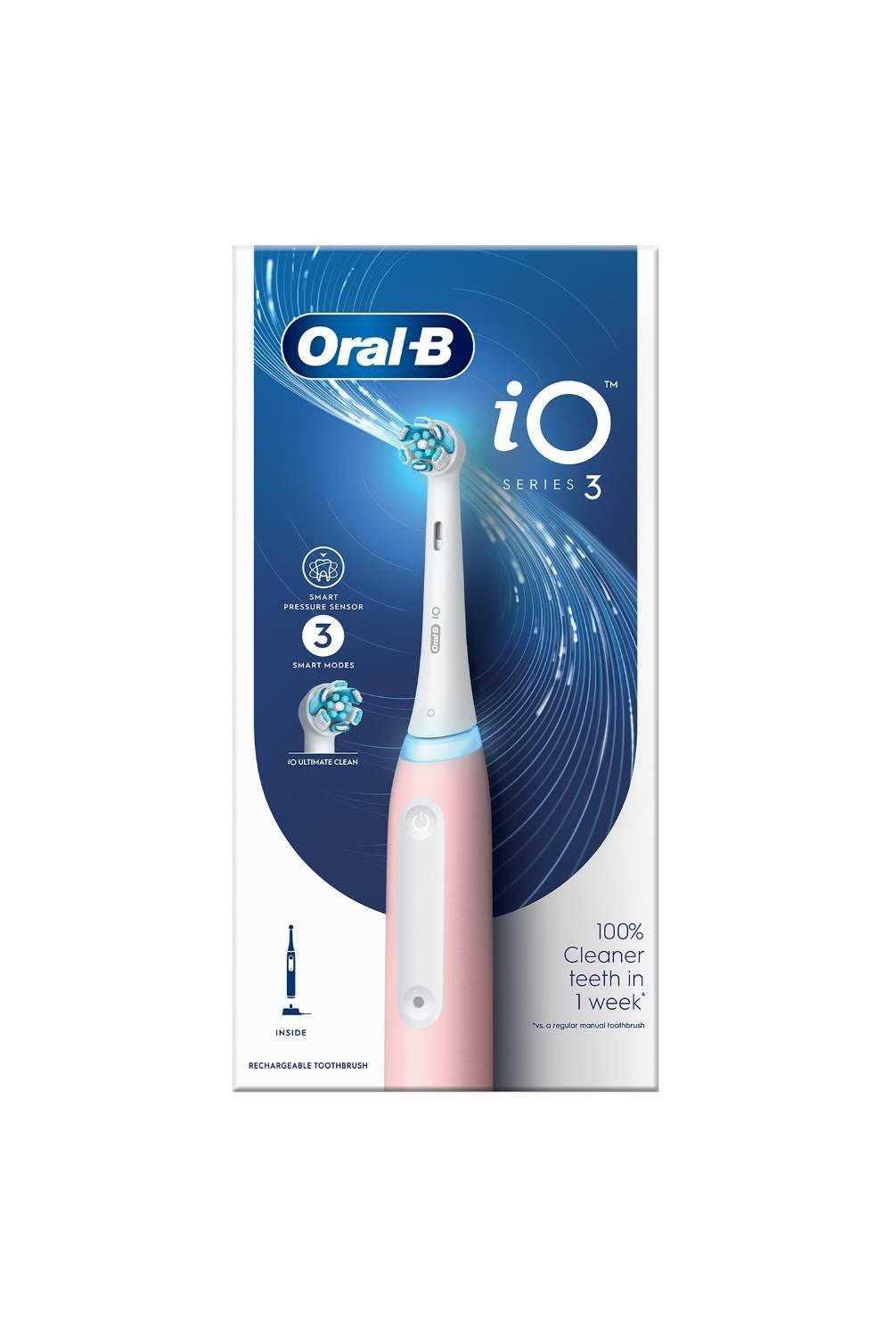 Oral B iO Series 3 Ultimate Clean 'Electric Rechargeable Toothbrush' in Pink