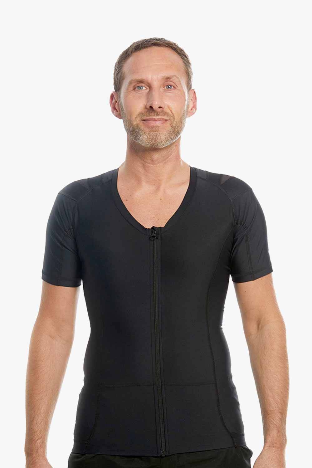 Anodyne - Anodyne - Men's Posture Shirt™ Zipper - Sort C-STOCK - 2XL