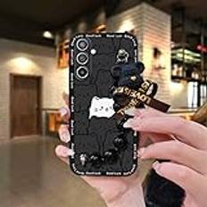 Lulumi-Phone Case For Samsung Galaxy S24 Plus/S24+/S24 Pro, silicone phone protector Black pearl pendant phone case Back Cover mobile case protective case cute Cartoon phone cover