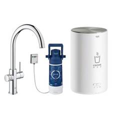 Grohe Red II Duo køkkenbatteri m/3L vandvarmer og C-tud - Krom