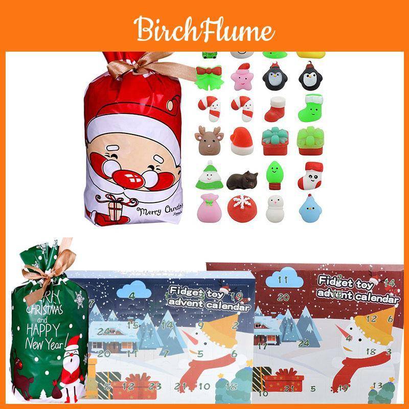 Spännande adventskalender med squishy-leksaksbilar för barn, för stresslindring och sensorisk lek