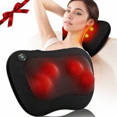 Ryggmassageapparat, Nackmassageapparat Med Värme - Typ C Med 2000mAh, Massagekudde Julklappar För Män & Kvinnor, Elektrisk Shiatsu Ryggmassageapparat, - Svart (En-Storlek)