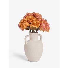 Next Orange Artificial Hydrangea Heads In Large Ceramic Urn Vase