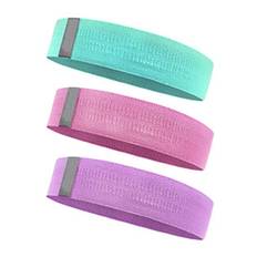 3PCS Resistance Loop Exercise Bands Polyester Cotton Elastic Workout Bands for Home Fitness