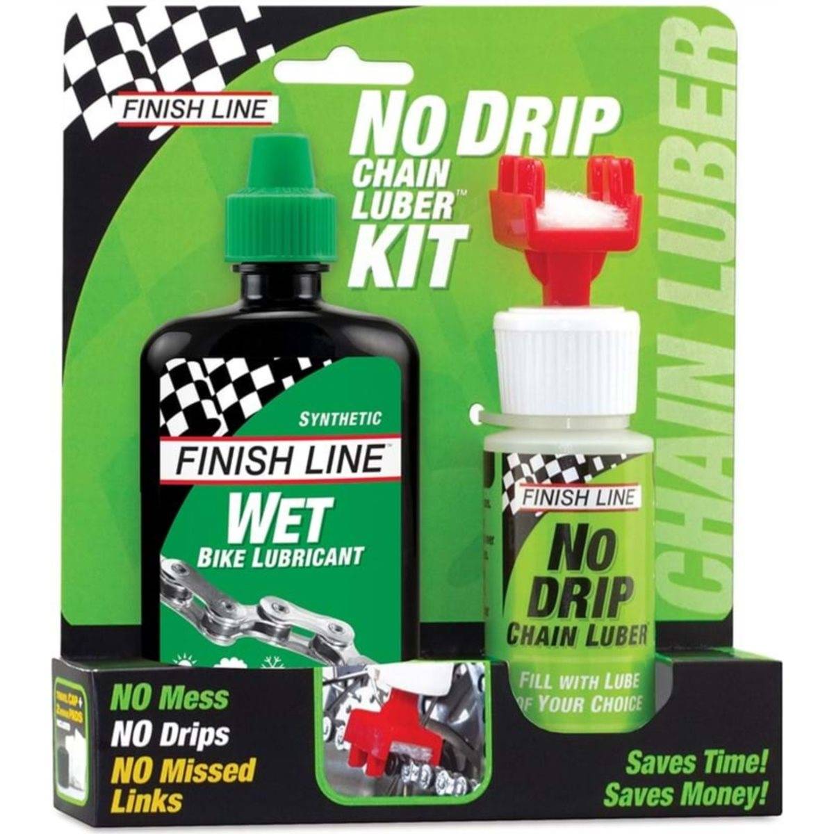 Kedjeolja Finish Line No Drip Chain Lube set inkl. 120ml Wet