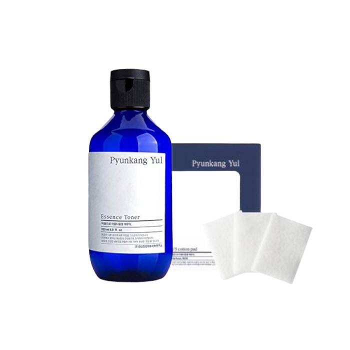[DEAL]Pyunkang Yul Essence Toner - 200ml (1ea) + 1/3 Cotton Pad - 160pcs (1ea) Set - black
