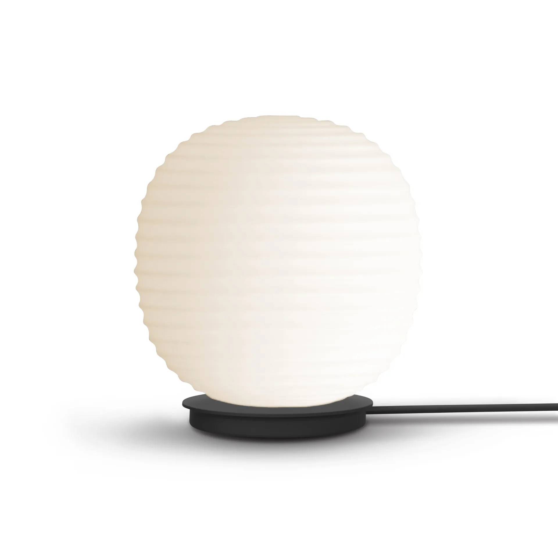 New Works Lantern Globe bordlampe small Frosted white opal glass.