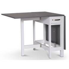 Fårö klaffbord 30/90/150 x 80 cm - vit / Grå