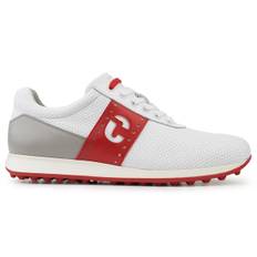 Duca Del Cosma Men's White, Grey and Red Belair Waterproof Spikeless Golf Shoes, Size: 11 | American Golf