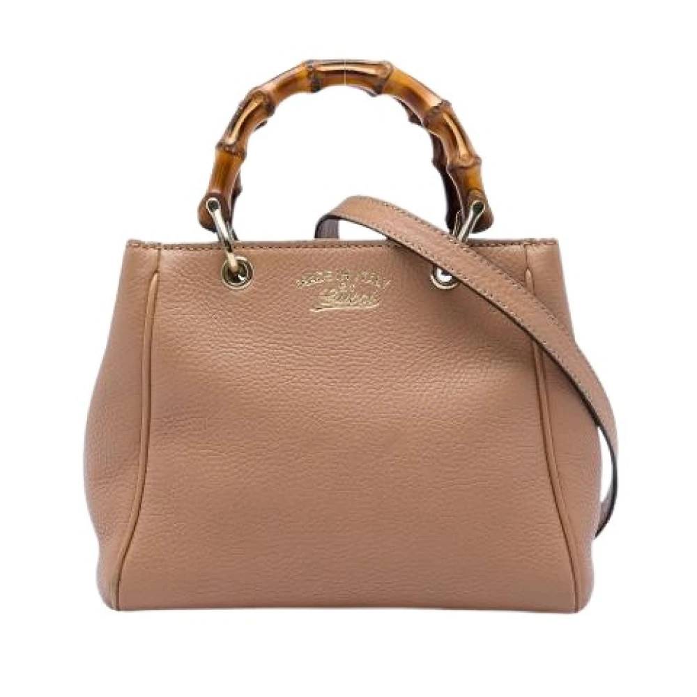 Gucci Vintage Pre-owned Bamboo Top Handle Satchel - Vintage - Dame - Brun - ONE SIZE - Uld