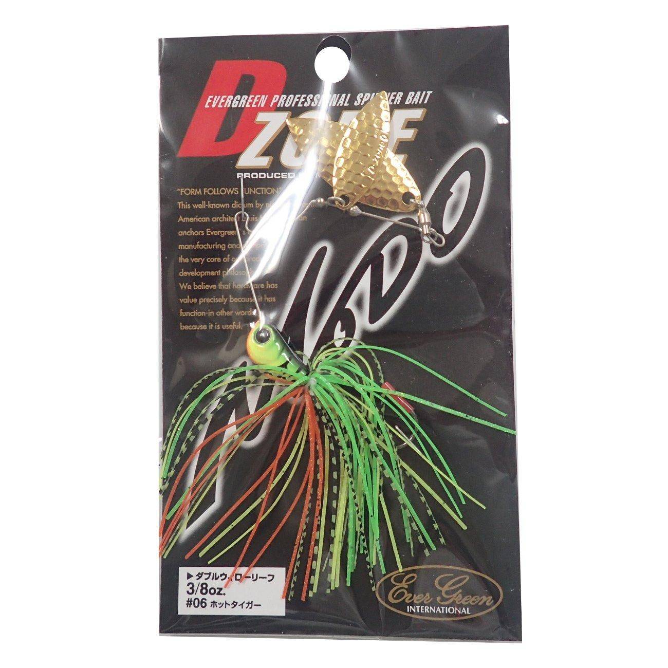 EVERGREEN Spinnerbait Double Willow Leaf Hot Tiger D-Zone 3/8oz #06