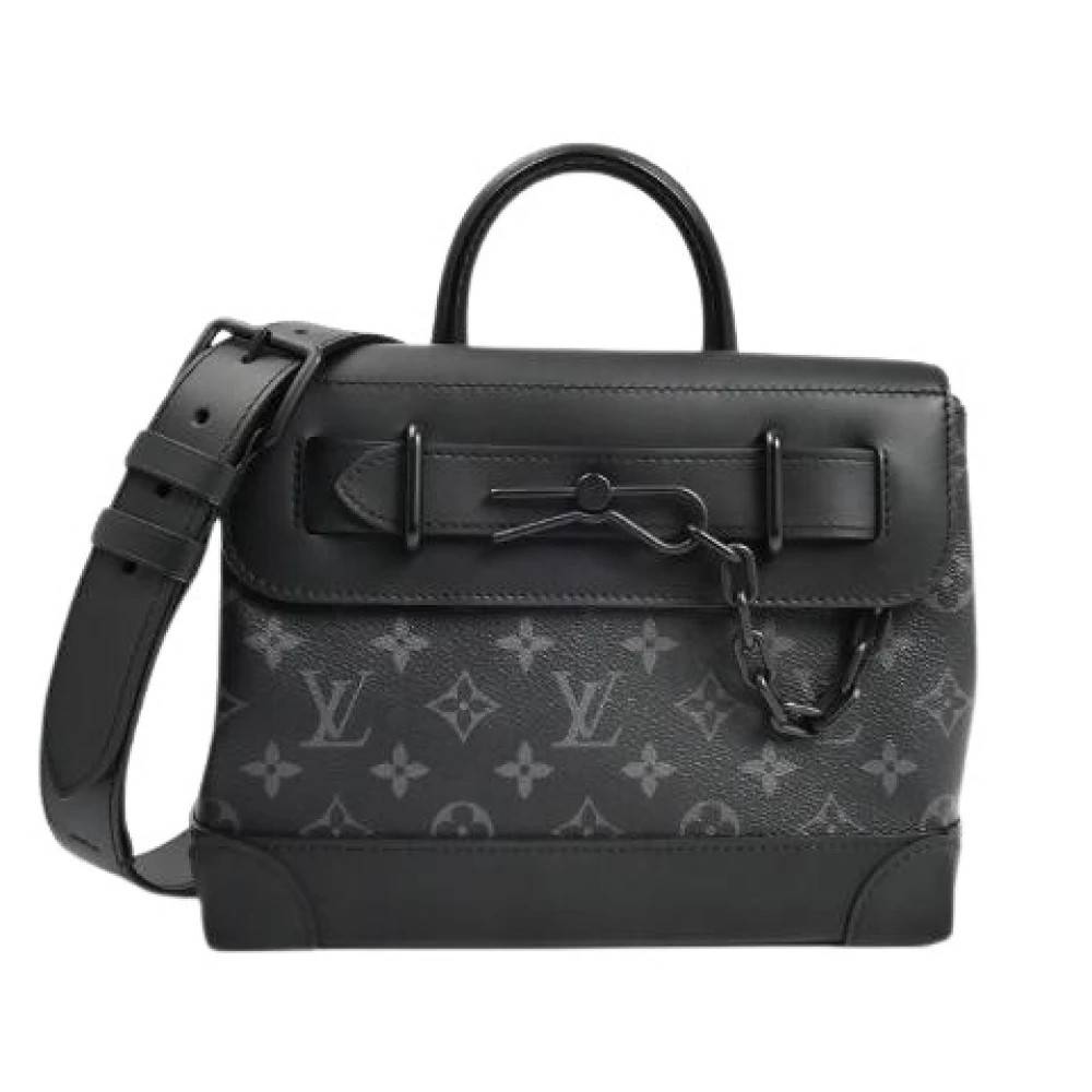 Louis Vuitton Vintage Pre-owned Steamer PM Monogram 2way Skuldertaske - Vintage - Herre - Sort - ONE SIZE - Uld