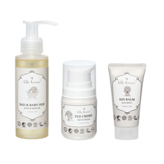 Lille Kanin - Bath And Baby Oil 100 ml + Lille Kanin - Rich Creme 50 ml + Lille Kanin - SOS Balm 30 ml - Klar til levering