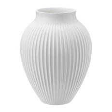 Knabstrup Keramik Knabstrup vase riflet 20 cm Hvid