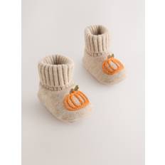 Next Neutral/Orange Pumpkin Baby Sock Top Boot Shoes (0-18mths) - 7480cm
