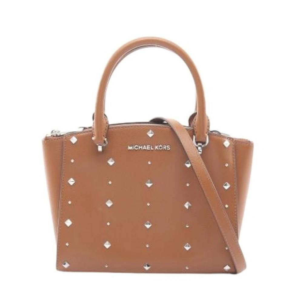 Michael Kors Pre-owned Pre-owned Læderhåndtaske - Vintage - Dame - Brun - ONE SIZE - Læder