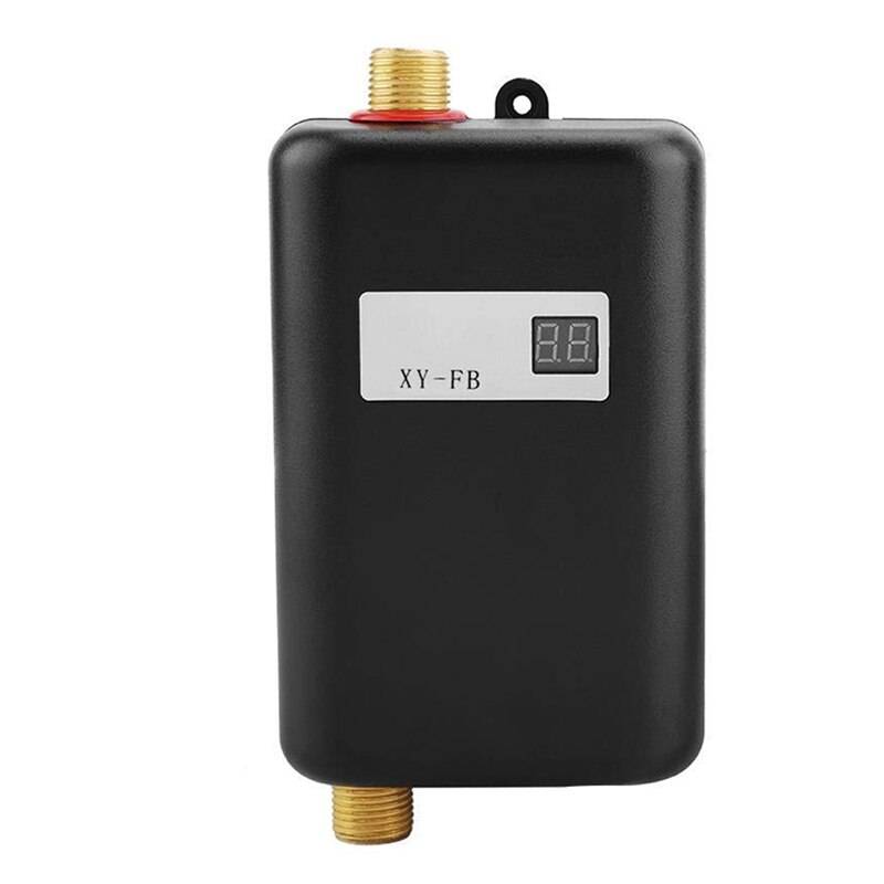 3800w mini elektriska varmvattenberedare snabb elektrisk vattenvärmare direkt elektrisk vattenvärmdusch 3 sekunder eu -kontakt - Svart