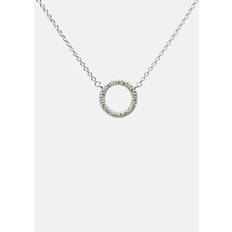 Skultuna Pavé Series - Sterling Silver - Circle Necklace