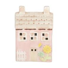 CASA Living Dekorations hus - H 12,5 x B 9 cm - Keramik - Lyserød