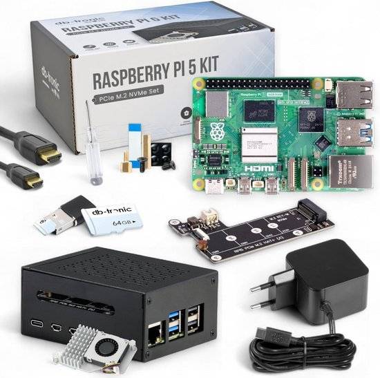 Raspberry Pi 5 16GB RAM PCIe M.2 NVMe