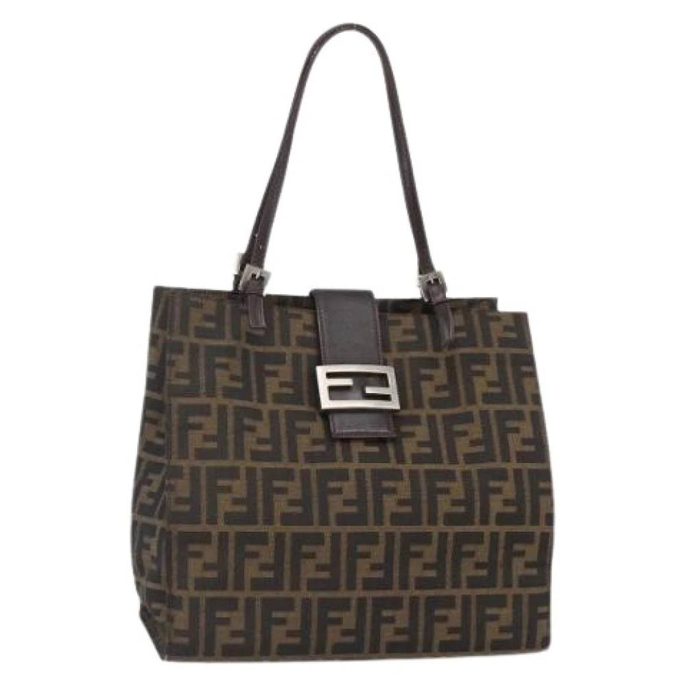 Fendi Vintage Pre-owned Canvas Skuldertaske - Vintage - Dame - Brun - ONE SIZE - Uld
