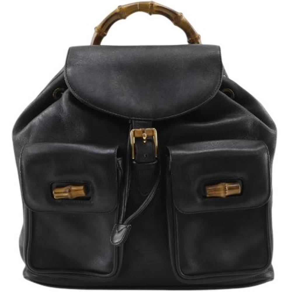 Gucci Vintage - Pre-owned Bamboo Läder Ryggsäck Vintage - Dam - ONE Size - Läder