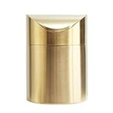 Small Garbage Can With Swing Lid, Brushed Stainless Steel Garbage Bin, 1.5L Small Wastebasket, Food Waste Bin For Tabletop, Countertop Waste Bin, Compact Swing Lid Wastebin, Stainless Steel Trash Can,