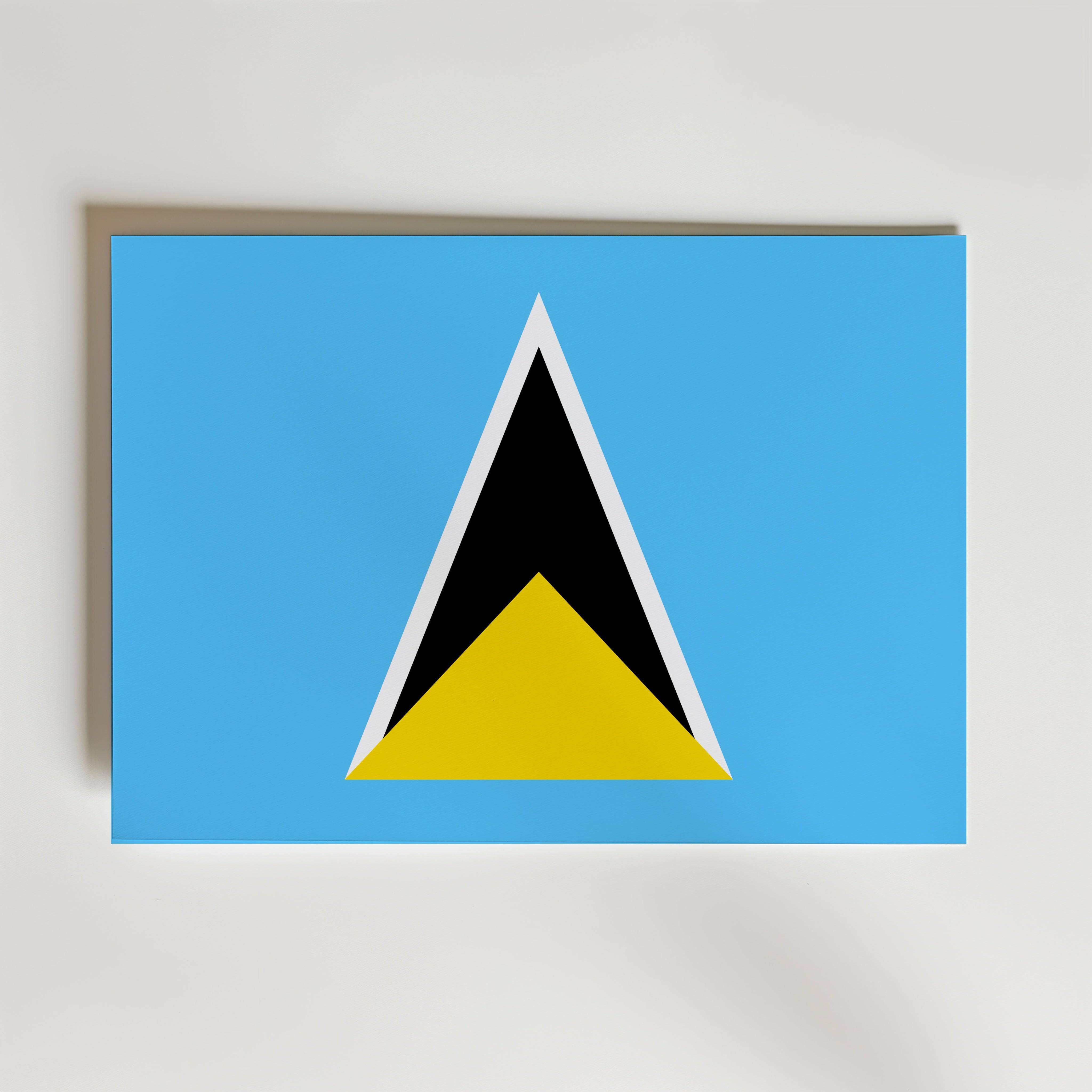 Saint Lucia National Flag Poster - Canvas 40x30 cm