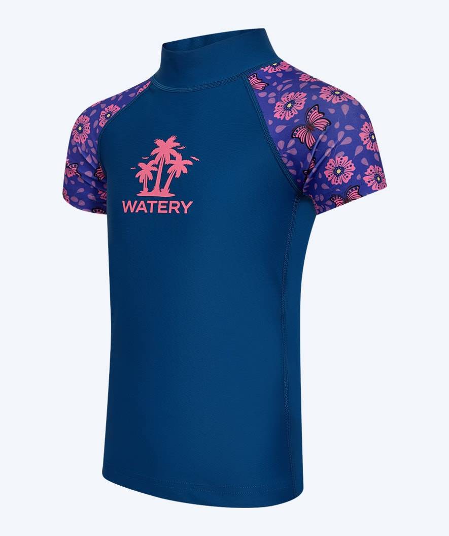 Watery UV-trøje til børn - Osiris Kortærmet Rashguard - Lilla/mørkeblå - UV badetøj