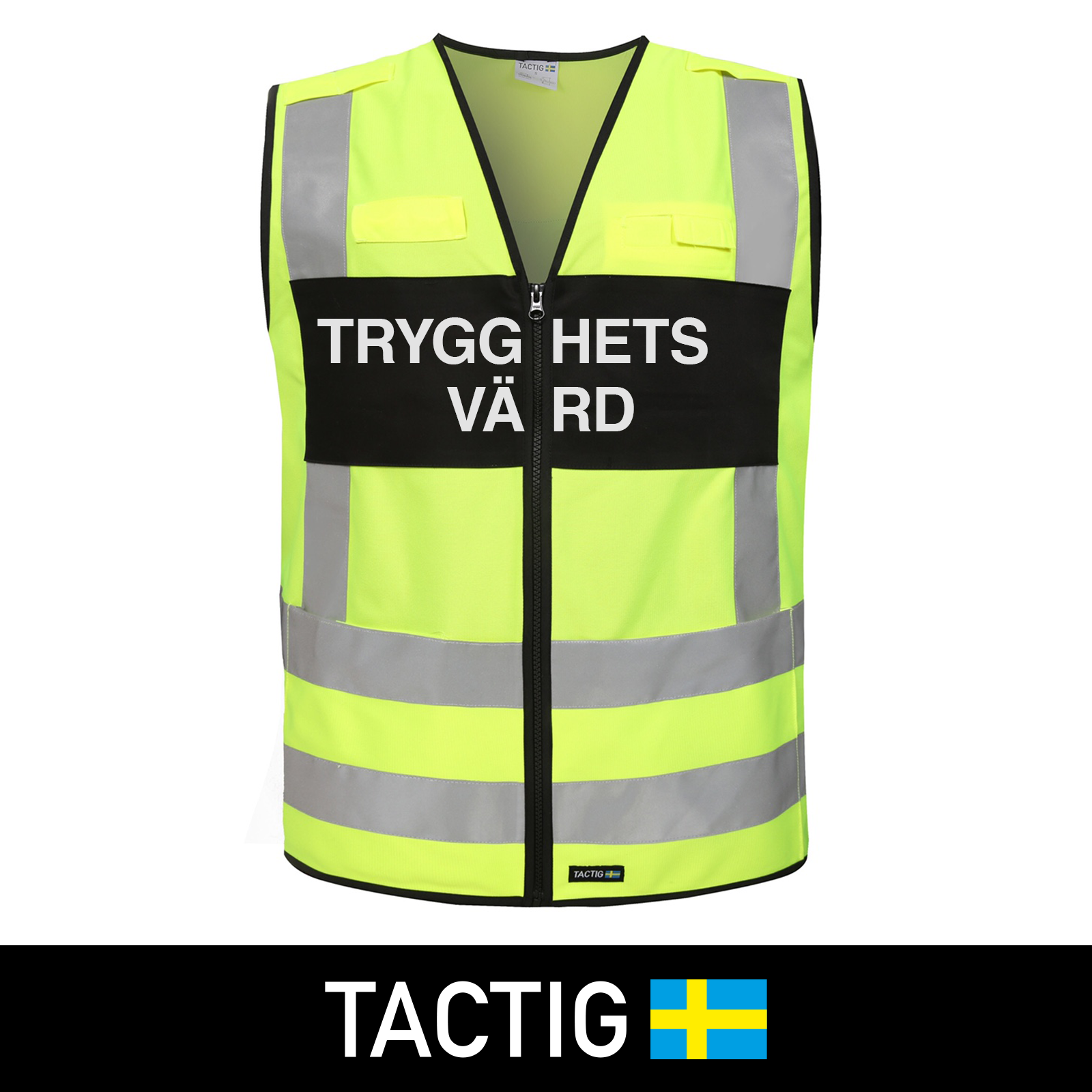Reflexväst 'Trygghetsvärd' Klass 2, Tactig