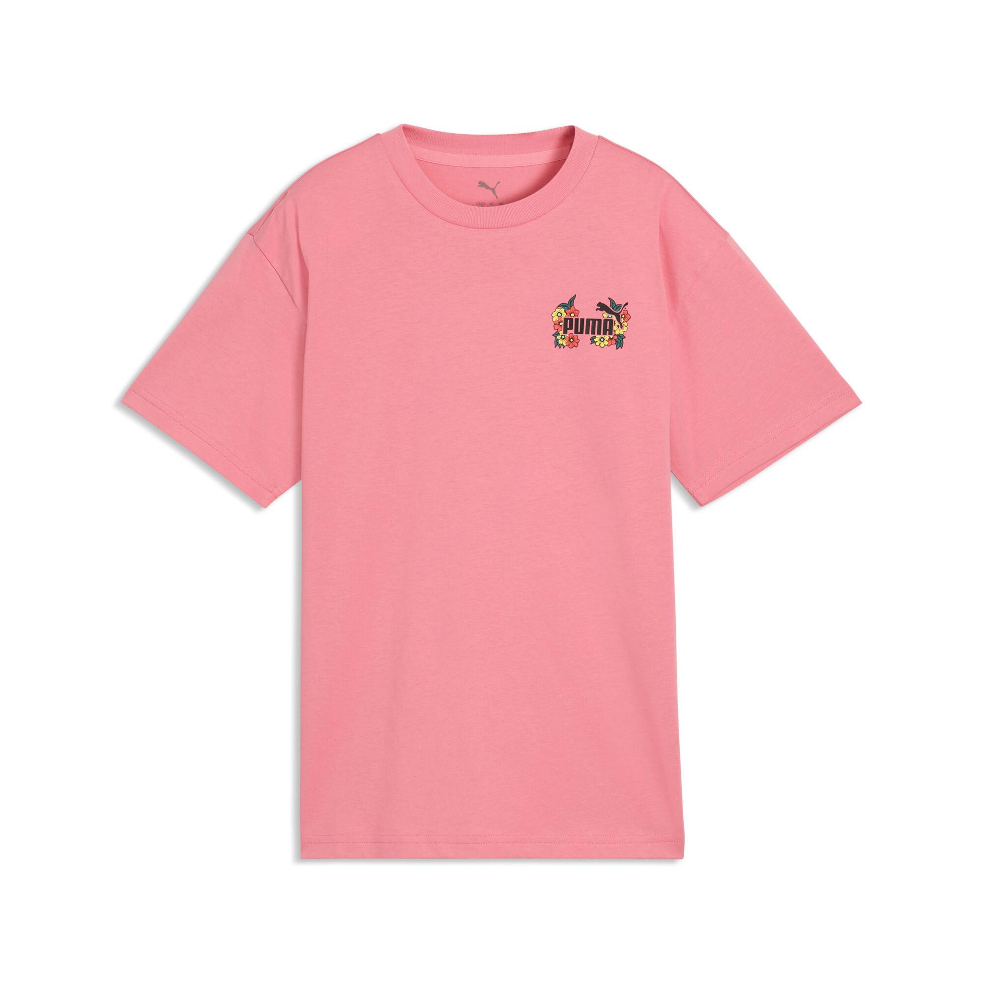 PUMA MID 90s Relaxed Graphic Tee Youth, Age, Wild Pink, 9-10Y