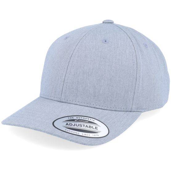 Yupoong - Grå adjustable Keps - Kids Heather Grey Adjustable @ Hatstore