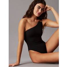 One Shoulder Swimsuit - CK Wire - Black - S