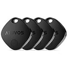 ATUVOS nyckelfinnare KeyFinder 4-pack, Smart Air Tracker Tag kompatibel med Apple Wo är? APP (iOS NUR, Android stöds inte ), Bluetooth Key Finder för bagage/väskor/fodral, utbytbart batteri