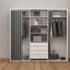 1 set 100 % mörkläggning svart skåp Garderob Bokhylla Skoskåp Mörkläggningsgardin Stansfri gardin Fällgardin Gardin Dammtät tygöverdrag inklusive stol - Svart - Multi-size
